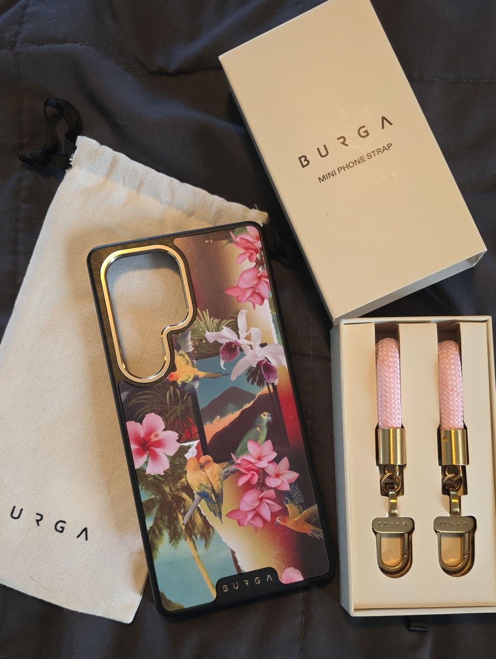 BURGA Tropical Samsung Galaxy S25 Ultra Magnetic Case With Burga Pink Strap